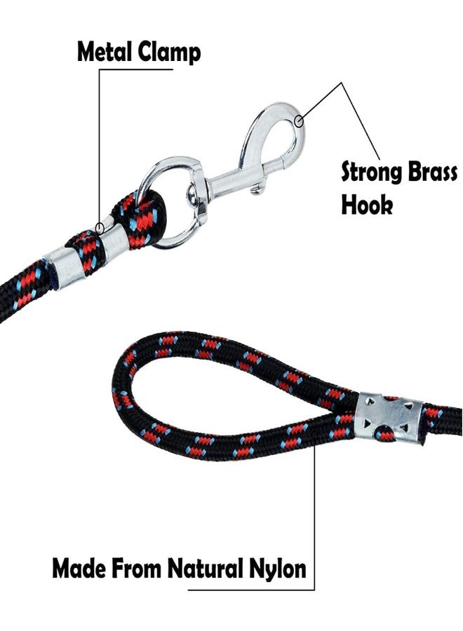 Sage Square Strong Dog Rope Leash | Durable Heavy Duty Comfortable Nylon Leash | Walking Leads with Strong Hook | for Large Dogs | Pack of 1 (Color May Vary) (22 MM) - Image 2